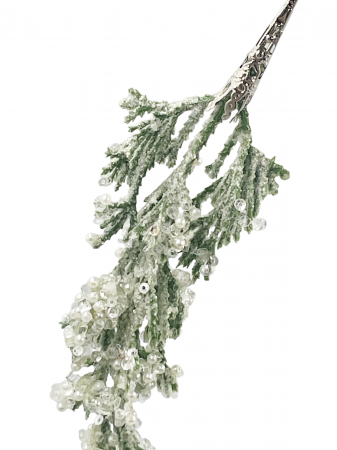 Ornament brad Turturi BRIGHT, Verde nins, 20cm [1]