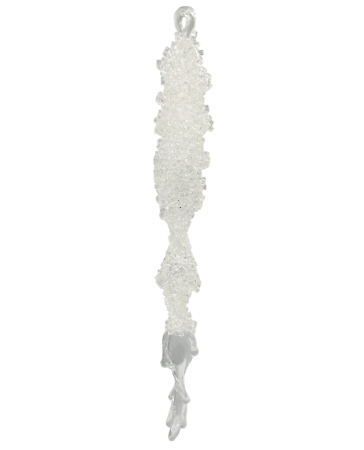 Colectia Alb & Argintiu - Ornament țurțure de gheață transparent ICY
