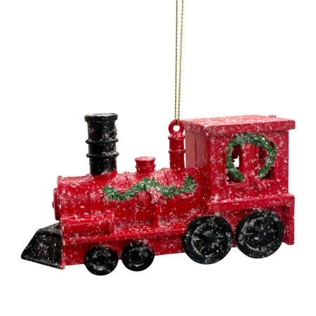 Globuri De Brad - Ornament brad Locomotiva JOY, Rosu, 12cm