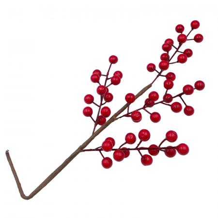 Colectia Rosu & Burgundy - Ornament Craciun BERRY, Rosu, 40cm