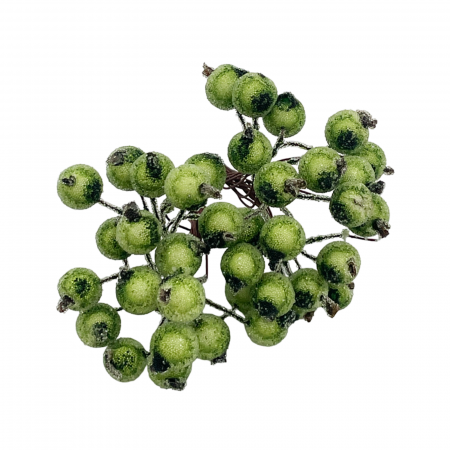 Colectia Verde & Menta & Paun - Ornament Craciun bobite BERRIES, Verde lime