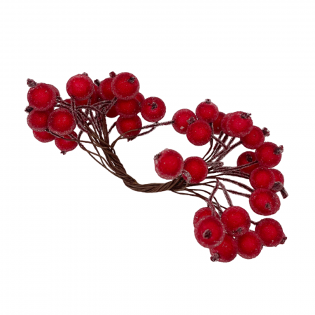 Ornament Craciun bobite BERRIES, Rosu [2]