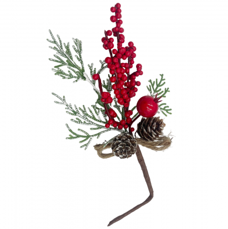 Ornament Craciun CONE, Rosu, 28cm [1]