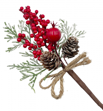 CRENGUTE & PICK-URI - Ornament Craciun CONE, Rosu, 28cm