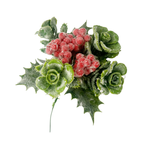 CRENGUTE & PICK-URI - Ornament Craciun cu bobite glazurate JOLLY, 18cm