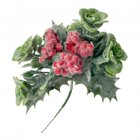 CRENGUTE & PICK-URI - Ornament Craciun cu bobite glazurate JOLLY, 18cm