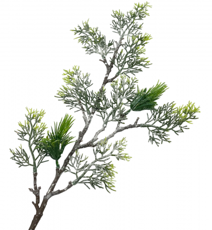 CRENGUTE & PICK-URI - Ornament Craciun cu brad nins FROSTY, 55cm