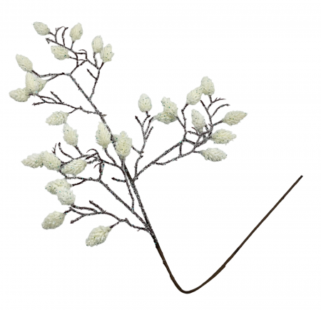 Ornament Craciun cu conuri albe CHILLY, 60cm [1]