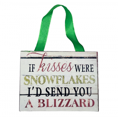 Colectia Alb & Argintiu - Ornament Craciun MAGIC SNOW, 8x6cm