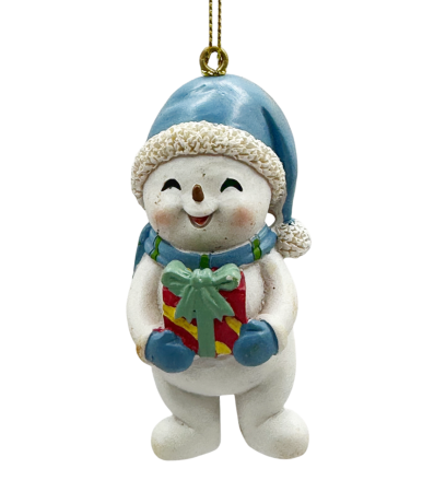Colectia Clasic - Ornament Craciun - Om de Zăpadă cu cadou SNOWY