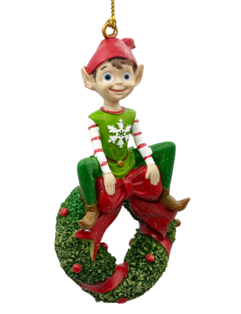 Ornament Craciun - Elf pe coronita TWIGGY [1]