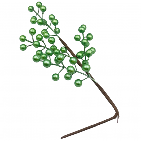 Colectia Verde & Menta & Paun - Ornament Craciun PEARL BERRY, Verde menta, 40cm