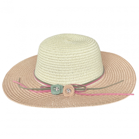 ACCESORII VESTIMENTARE COPII - Palarie de paie - pentru copii - ALICIA, Roz