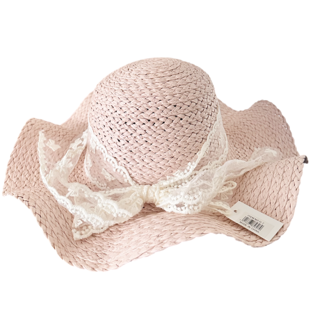 ACCESORII COPII - Palarie de paie Sombrero ELISE pentru fetite, Roz