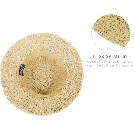 Palarie de soare BUCKET pentru femei, Paie, Verde [3]