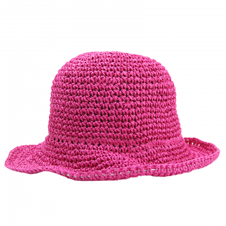 Evantaie & Palarii & Umbrele De Soare - Palarie de soare BUCKET pentru femei, Paie, Roz Fucsia