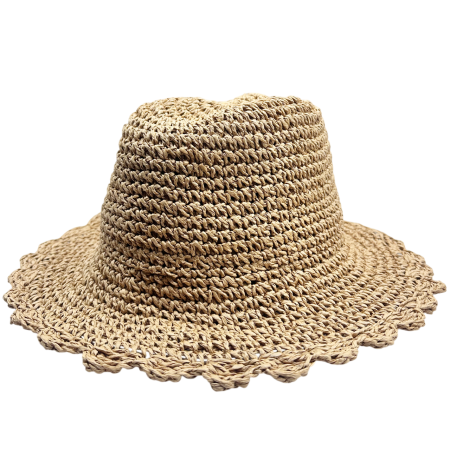 Palarii De Vara - Palarie de paie maro BUCKET pentru femei