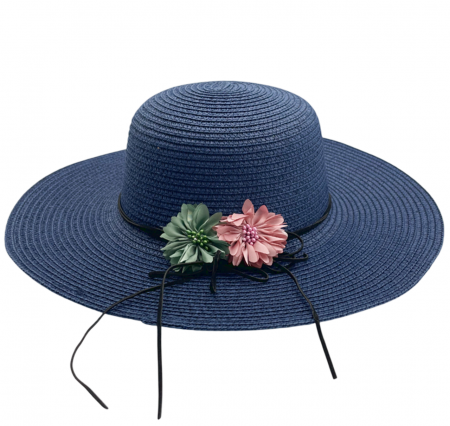 Palarie de paie - pentru femei - CORINNE, Navy [1]