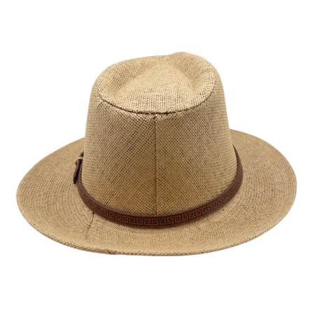Pălărie camel Panama cu bandă maro - look modern și relaxat [3]