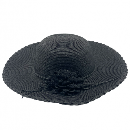 Palarie de soare MARIE pentru femei, Paie, Negru [1]