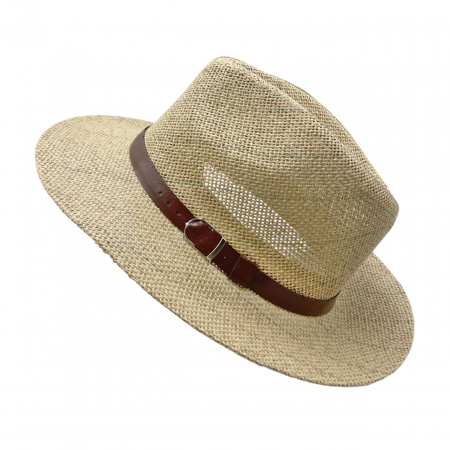 Bretele & Palarii Barbati - Palarie de soare SAFARI 58CM, Paie, Ecru