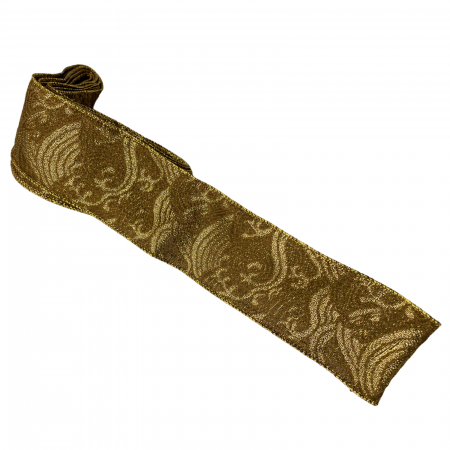 Panglica decorativa Brad Craciun BRIGHT, Maro/ Auriu, 6x425cm [2]