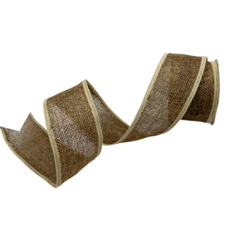 Colectia Auriu & Maro & Aramiu - Panglică Rustic Maro Deschis – 6 × 270 cm