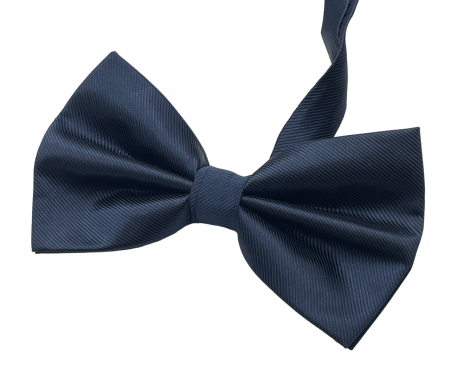 Papion bleumarin MISTERY, Set cu butoni si batista [1]