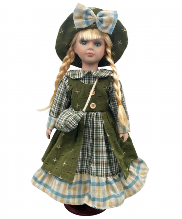 Papusi De Portelan - Papusa portelan MELANIE, Par blond, 40cm