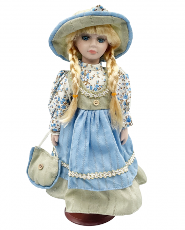 Papusi De Portelan - Papusa blonda portelan CAROLINE, 40cm