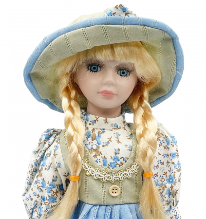 Papusa blonda portelan CAROLINE, 40cm [1]