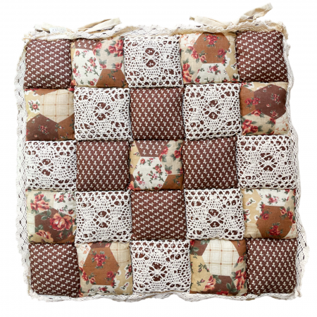 De Gradina - Perna maro pentru scaun SYLVIE, Cu dantela, 40cm