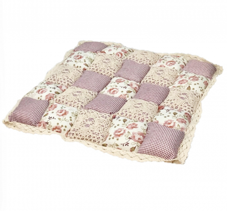 Perna rosie pentru scaun LETICE, Cu dantela, 40cm [2]
