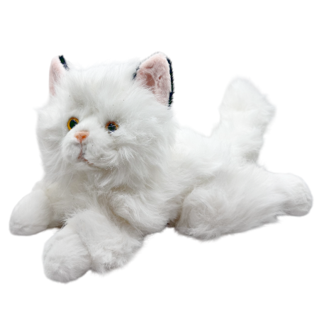 Jucarii De Plus - Pisicuta alba de plus KIKI - jucarie pufoasa pentru copii