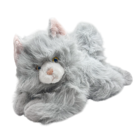 Jucarii De Plus - Pisicuta gri de plus KIKI - jucarie pufoasa pentru copii