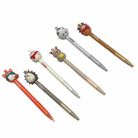 Agende & Articole De Birou - Set 6 Pixuri Craciun FOREST CREW, 15cm