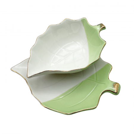 SERVIREA MESEI - Set Platou & Bol servire DELICE, Verde