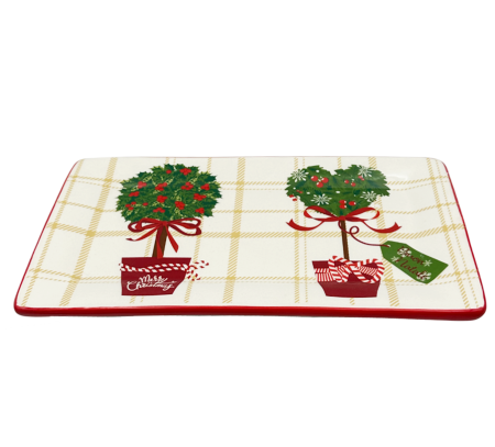Platou ceramic Crăciun – cu motive festive NATALE, 24x13cm [1]