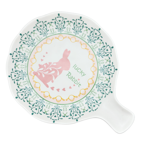 Platou ceramic cu mâner Lucky Rabbit 20x25 cm [1]