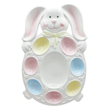 HOME & DECO - Platou decorativ iepuraș – suport ouă colorate