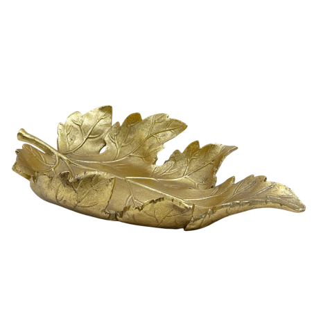 Platou decorativ GOLDEN LEAF - Frunza auriu antichizat [1]