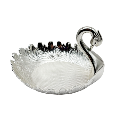 Platou decorativ SILVER SWAN - 14x17x11 cm - lebada decor masa elegant [2]