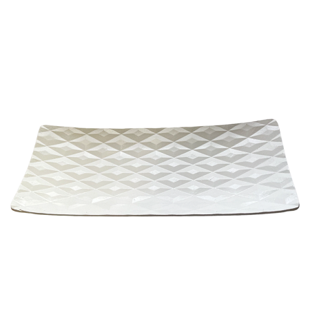 Fructiere & Cosuri Decorative - Fructiera lemn DIAMOND, Alb, 13x34cm