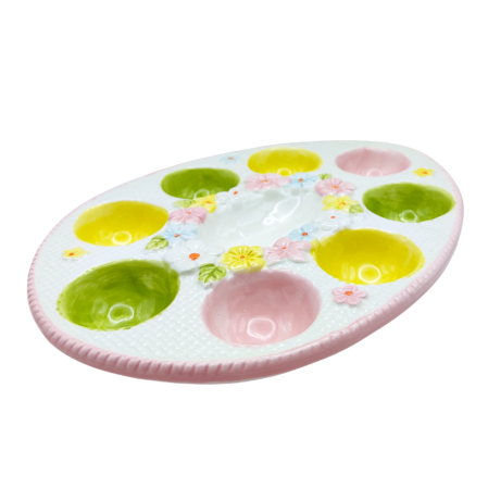 Platou ouă Paște ceramic – suport decorativ ouă vopsite [2]