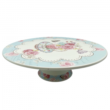 Utile Bucatarie & Servire - Platou pentru tort ROSES, Bleu, 29cm