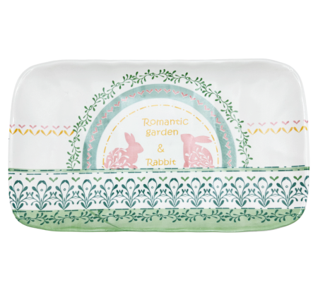 Servirea & Pregatirea Mesei - Platou ceramic cu iepurasi LUCKY RABBIT