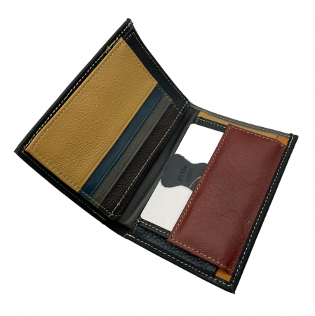 Portofel barbati CONRAD, Negru, 9x13cm, Piele naturala [2]