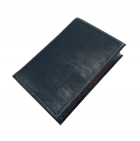 Portofele & Genti - Portofel barbati CONRAD, Negru, 9x13cm, Piele naturala