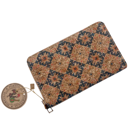 Portofele Dama - Portofel Compact din Pluta LUZ cu motive orientale
