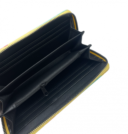Portofel compact SUNSHINE cu fermoar, Negru, 19cm [3]